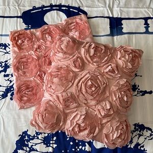 Pink Rose Throw Pillow